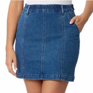 NEW Briggs Women's XL Denim Skorts Blue Stretch Cotton Blend Casual